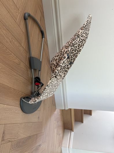 Leopard Baby Bjorn Bouncer with Toy Bar