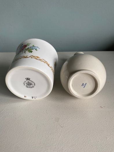 China pot and a bud vase