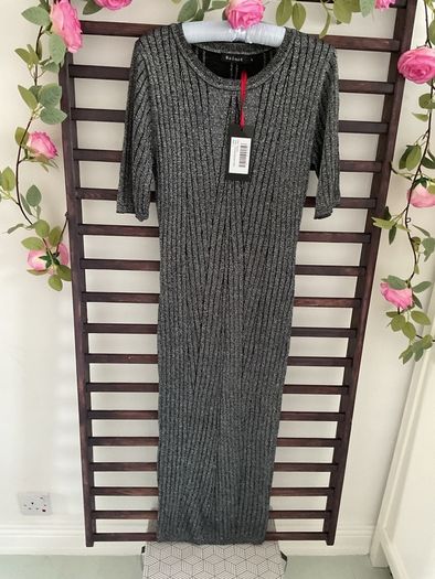 dress Bnwt grey short sleeve sparkle dress baloot brand size large