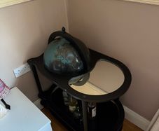 Vintage style globe drinks cabinet