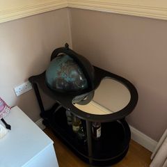 Vintage style globe drinks cabinet