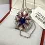Kyanite, Moissanite & African Ruby Pendant with Chain Image 2