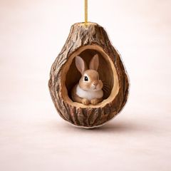 Bunny in Tree Ornament - Free Post