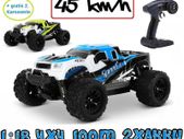 RC Remote Control Car 45 km/h, 1:18, Replacemnet body 2 Batteries, 4 x 4 Drive, 100 m Range