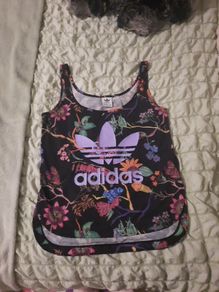 adidas floral vest top