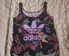 adidas floral vest top