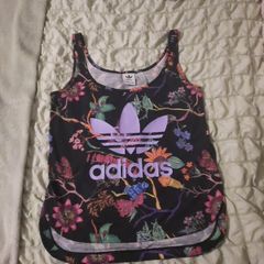 adidas floral vest top