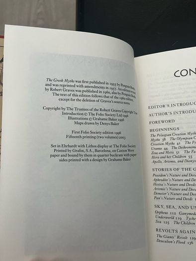The greek myths Folio society