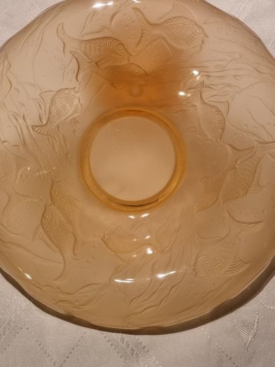 Art Deco Glass Rose Bowl