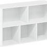 LUDER Book Shelf, 5-Cube Bookshelf, Reversible Bookcase, 9.4 x 19.5 x 31.5, for Living Room, Bedroom, Home Office, White Image 7