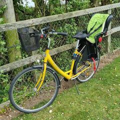 City Bike Bicycle with child seat and basket