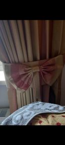Curtains and roman blind
