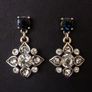 Sapphire Stone Vintage Style Silver Earrings Image 4