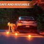 3pcs LED Road Signal Emergency Light Group -9 Lighting Modes, Strong Magnetic Hook Image 6