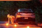 3pcs LED Road Signal Emergency Light Group -9 Lighting Modes, Strong Magnetic Hook