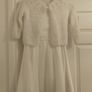 White satin Dress and cardigan set Image 2