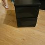 Chest of 2 drawers black Image 2
