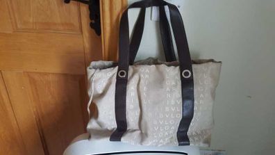 Authentic  Bvlgari Logo Tote Bag