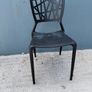 Set of 4 Black Modern Plastic Dining/ Stacking Chairs Image 8