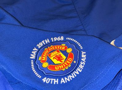 Manchester United shorts 2007 2008 40 year anniversary European Cup 1968 M