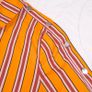 Maje Orange Pink Striped Snap Button Long Sleeve Blouse Shirt 8UK/36EU Image 4