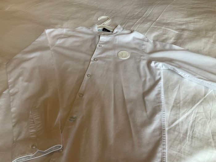 Boys Ted baker crisp white shirt mandarin collarless 10 11 12