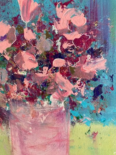 Original Abstract Painting Floral Art Contemporary irish  Art