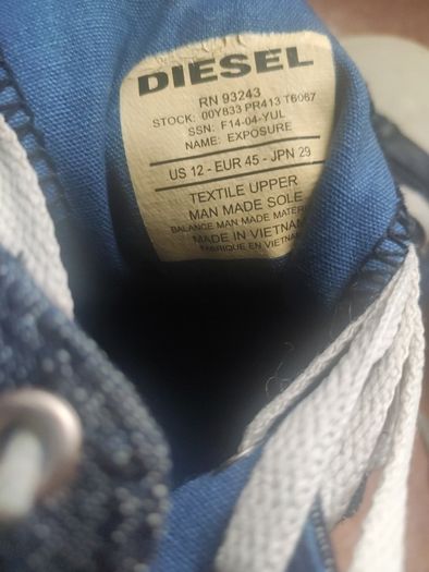 Diesel Denim High-Top Sneakers