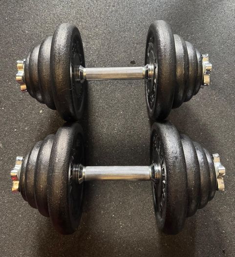 2 x 20KG Adjustable Dumbbells