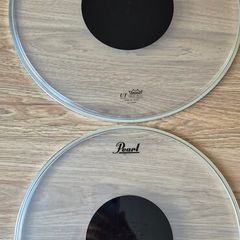 12" + 14" Black dot drum heads