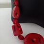 Red Coral beaded necklace Image 2