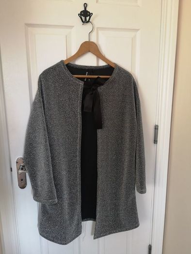 Elli White silver dress coat
