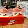 Men's Pink Nike Air Max 1 PRM Premium Corduroy Trainers Coral Stardust / Bright Coral Image 7