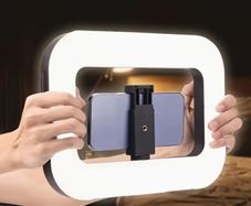 Smartphone Camera Stand, Handheld Circular Selfie Light Kit,