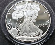 2004 - W American 1 oz Silver Eagle DCAM Proof coin