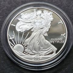 2004 - W American 1 oz Silver Eagle DCAM Proof coin
