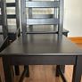 Set of 4 IKEA STEFAN Black Solid Wood Dining Chairs Image 4