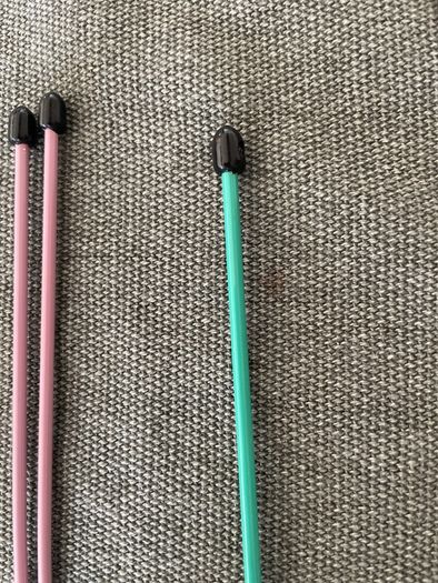 knitting needles metal with colour selection