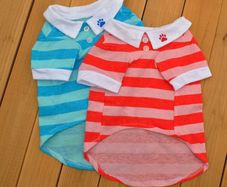 NEW dog/cat stripped polo t-shirt