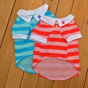NEW dog/cat stripped polo t-shirt