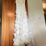 Tadashi Shoji Designer Wedding Bridal Dress White 3D Floral Gown XS Image 3