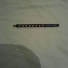 1 triangle blue wooden pencil