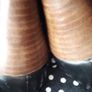Black shoes with brown wedge heel Image 5