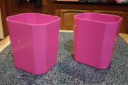 Two Plastic Pink Containers (used).