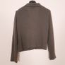 Antwerp Khaki Grey Ruffle Edge Long Sleeve Cardigan Bolero 100% Wool Knit Top Size L Image 8