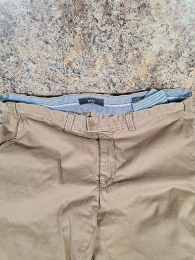 mens BRAX EVANS regular fit trousers chinos jeans stretchy beige denim Size W 40 L regular