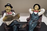 Laurel and Hardy Style Comedy Figures Pair