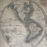 Vintage canvas map of the world Image 5