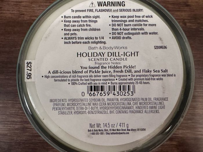 Bath & Body Works 3-Wick Candle "Holiday Dill-Light"