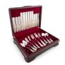 Newbridge and Bee Moynihan Sterling Silver Cutlery Set. 1966 Sword of Light mark. Wooden Case, 2,650 grams Image 2